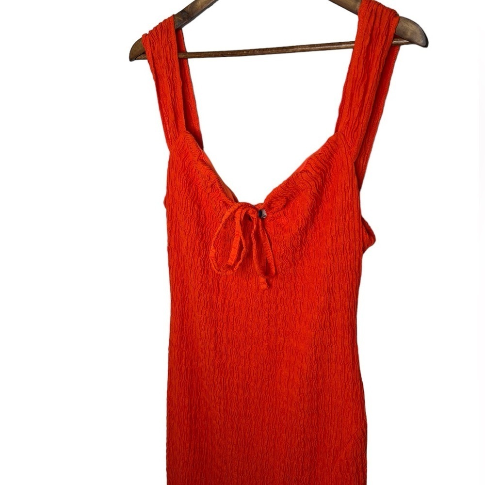 NWOT Free People Eleni Beach Bodycon Maxi Dress In Orange - Picture 5 of 12